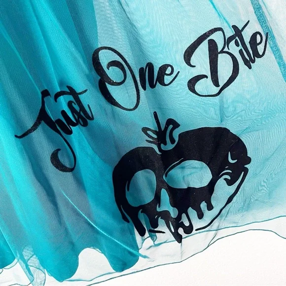 TORRID x DISNEY VILLAINS Green Tulle Graphic Pull On Waist Lined Skirt Size 3X - Picture 4 of 9